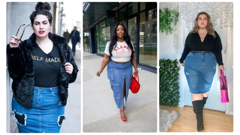 “21 Flattering Denim Skirt Outfits for Plus-Size Women”